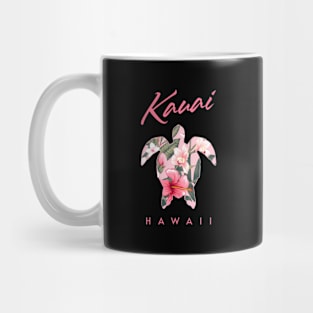 Kauai Hawaii Hibiscus Flower Sea Turtle Mug